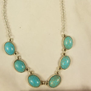 NWT Paparazzi Necklace Earrings Natural Turq